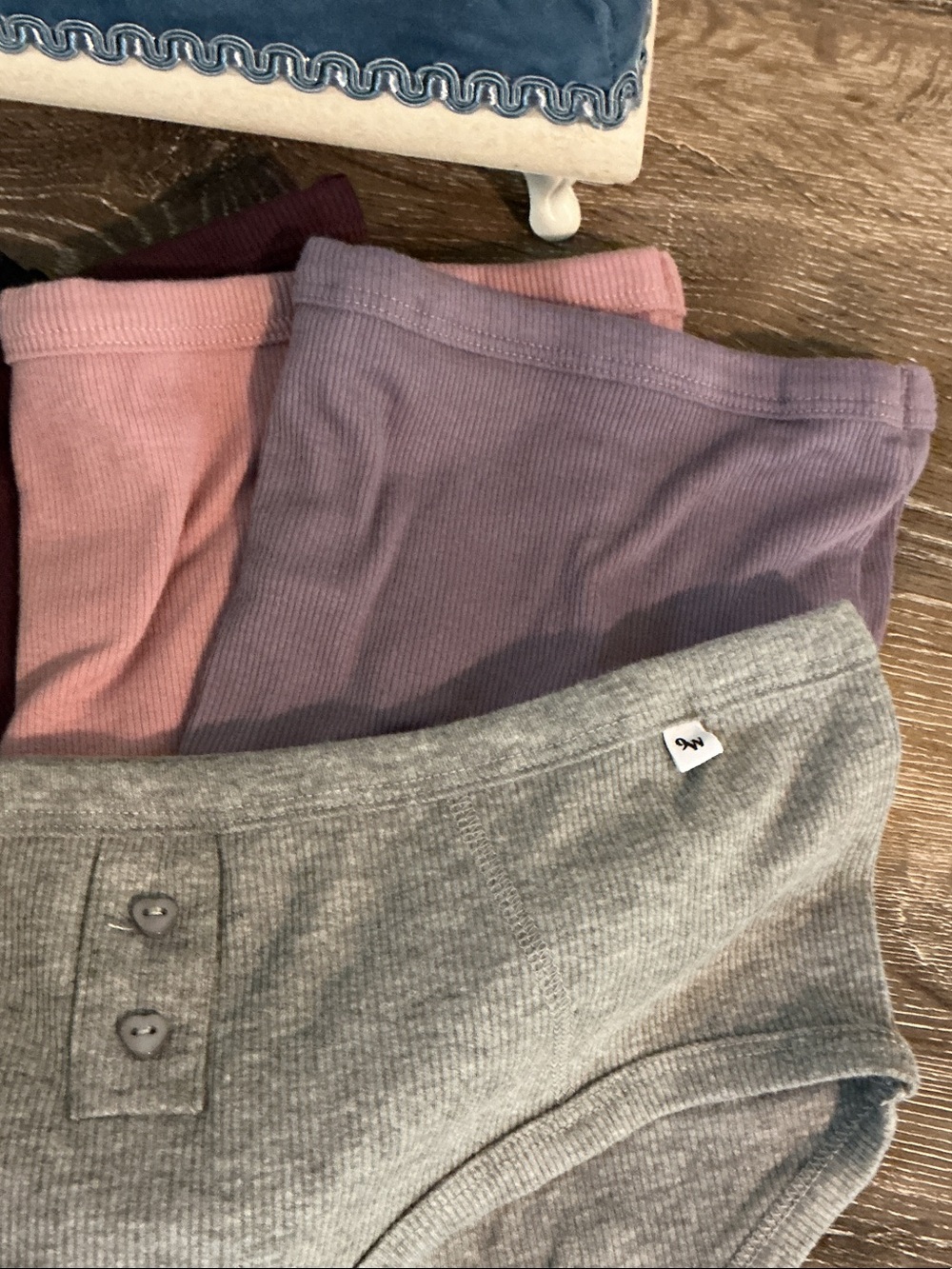 Nine West Sz L NWOT Cotton Panties Low Cut Gray Black Burgundy Pink Lavender - Picture 3 of 6